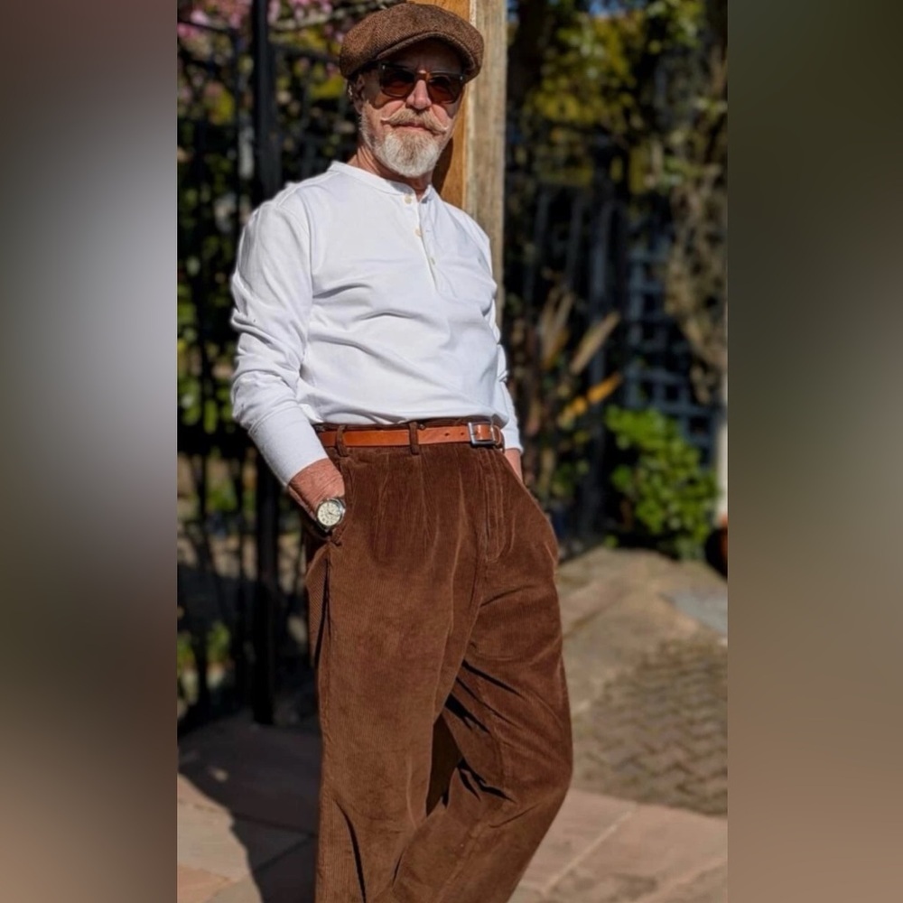 Men's Brown Corduroy Pants - Classic Casual